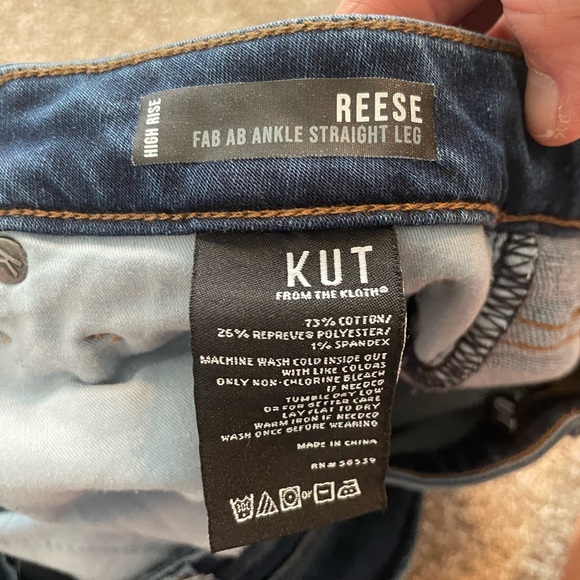 Kut From The Kloth Reese Fab Ab Ankle Straight Jeans Size 6 - Picture 10 of 11